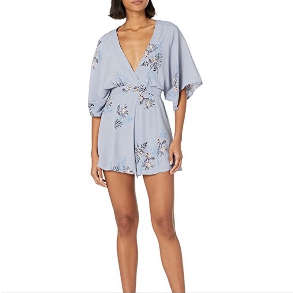 Blue, floral romper - Astr the label
